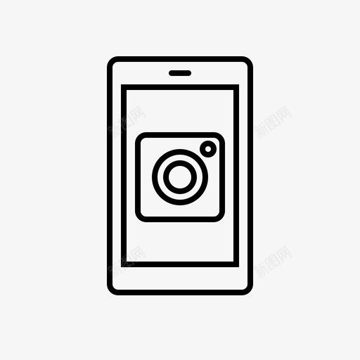 照相机应用程序手机图标svg_新图网 https://ixintu.com 应用程序 手机 照相机 移动应用程序 自拍