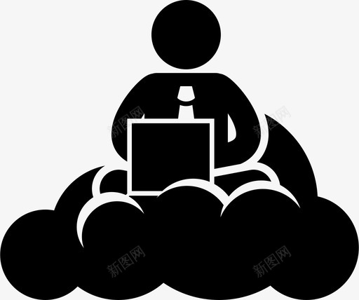 在云上工作笔记本电脑工人图标svg_新图网 https://ixintu.com 商业 在云上工作 富有成效的商人 工人 笔记本电脑 自由 计算