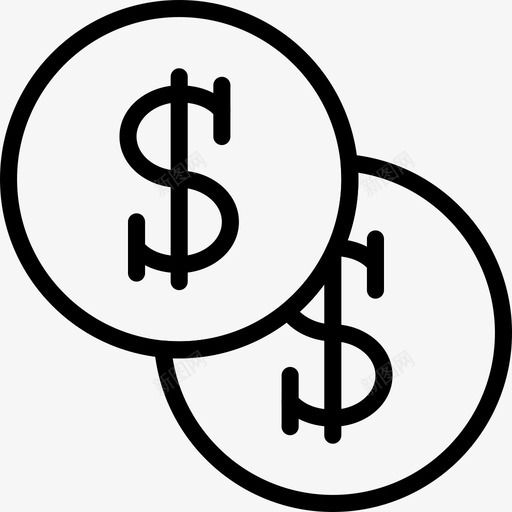 货币商业硬币图标svg_新图网 https://ixintu.com smashicons营销概述 商业 市场营销 硬币 货币 金融