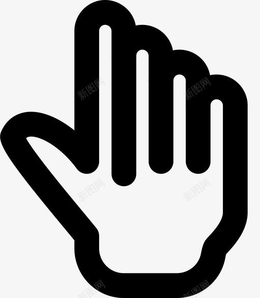 五个手指手势手图标svg_新图网 https://ixintu.com smashicons手势2md大纲 五个手指 交互 手 手势