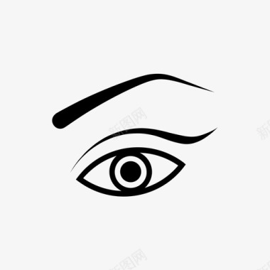 眼睛女人化妆图标图标