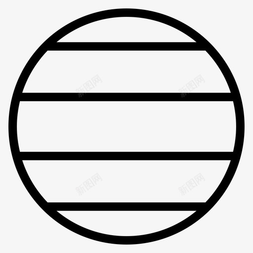 有水平线的圆随机形状图标svg_新图网 https://ixintu.com 有水平线的圆 随机形状