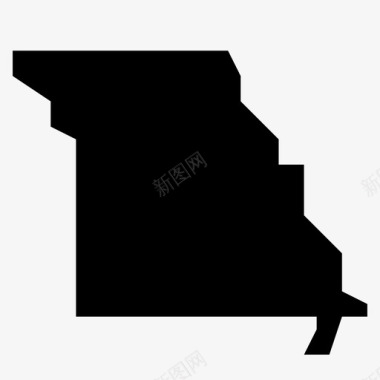 密苏里地图州美国图标图标