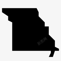 密苏里密苏里地图州美国图标高清图片