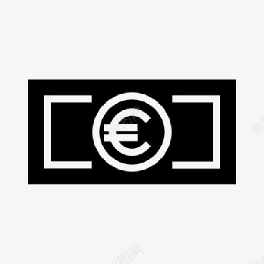 欧元汇票银币货币图标图标