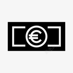 汇票欧元汇票银币货币图标高清图片