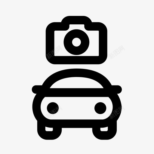 摄像机车倒车传感器图标svg_新图网 https://ixintu.com 传感器 倒车 摄像机车 汽车行程