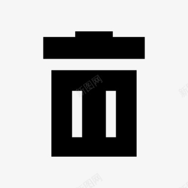 垃圾桶垃圾ui字形图标图标
