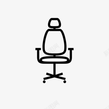 办公椅家具工作图标图标