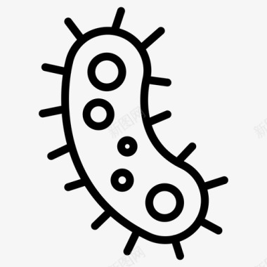 细菌科学图标图标