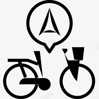 女士自行车浪漫之旅城市自行车巴黎图标图标