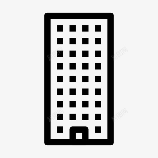 摩天大楼建筑物城市图标svg_新图网 https://ixintu.com 城市 塔楼 建筑物 摩天大楼