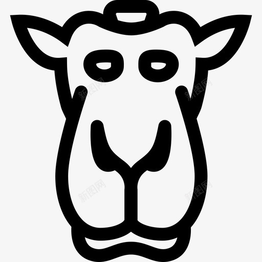 骆驼脸轮廓动物有趣的动物图标svg_新图网 https://ixintu.com 动物 有趣的动物 骆驼脸轮廓