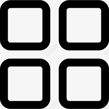 四个方形按钮的视图选项界面通用界面图标图标