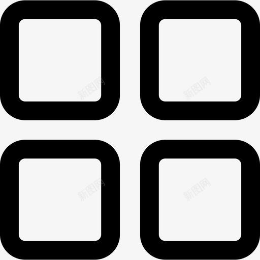 四个方形按钮的视图选项界面通用界面图标svg_新图网 https://ixintu.com 四个方形按钮的视图选项 界面 通用界面