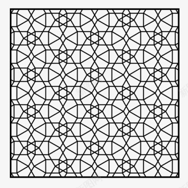图案阿拉伯瓷砖图标图标