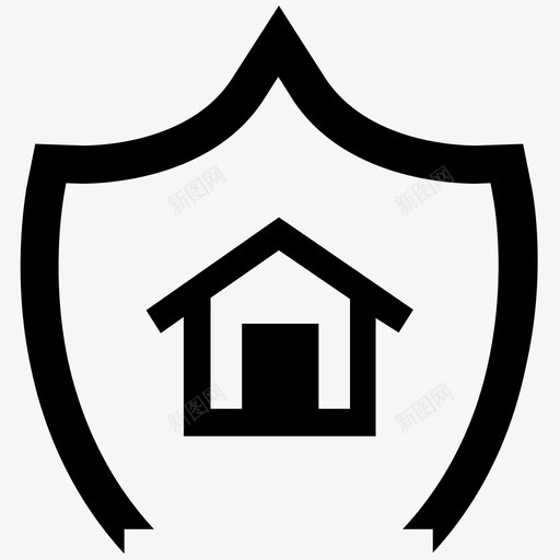 家庭保险保险保护图标svg_新图网 https://ixintu.com 保护 保险 安全 家庭保险 盾牌