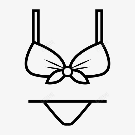 比基尼沙滩泳装图标svg_新图网 https://ixintu.com 女人 度假 比基尼 沙滩 沙滩上的女人 泳装