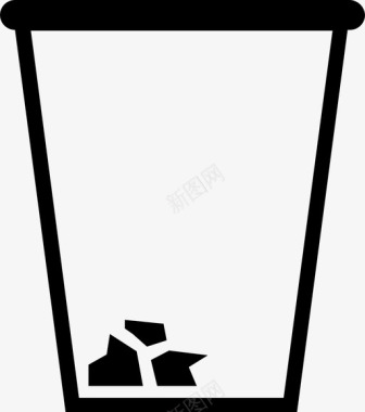 垃圾桶垃圾纸张图标图标