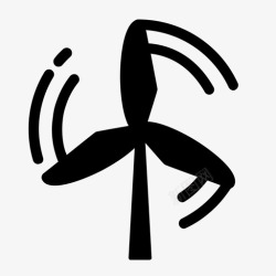 风能动力涡轮机风扇磨煤机图标高清图片