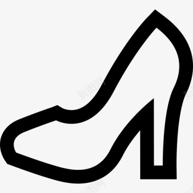 女鞋轮廓商业电子商务图标图标