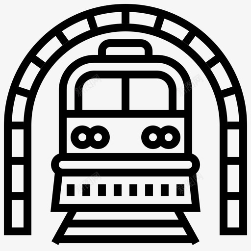 火车隧道城市元素图标svg_新图网 https://ixintu.com 元素 城市 城市元素 基础设施 火车隧道 铁路