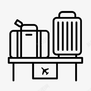 海关行李收集托运行李图标图标