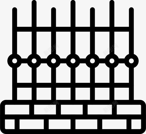 物业围栏建筑城市图标svg_新图网 https://ixintu.com 城市 城市景观 建筑 物业围栏 道路