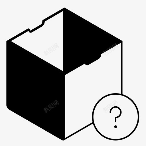 玩具盒帮助信息图标svg_新图网 https://ixintu.com 信息 帮助 未知 玩具盒 盒子 订单 问题