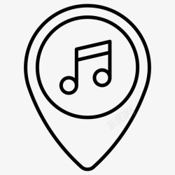 唱片店音乐音乐厅音乐厅位置图标高清图片