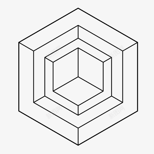 六边形图案立方体图案图标svg_新图网 https://ixintu.com 六边形 六边形图案 几何学 图案 立方体