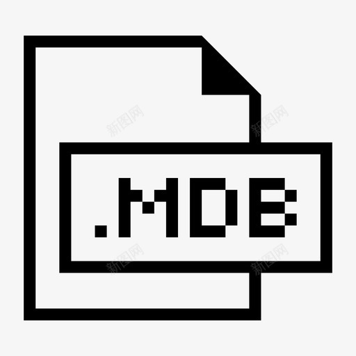 mdb文件扩展名格式图标svg_新图网 https://ixintu.com mdb文件 扩展名 文件格式和扩展名 格式