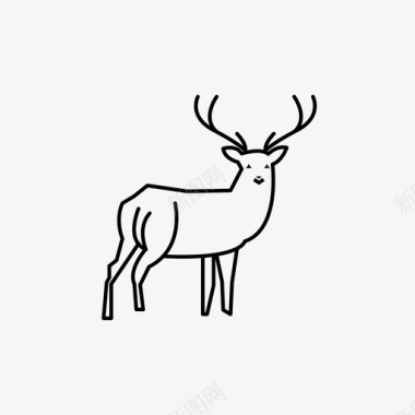 鹿动物羚羊图标图标