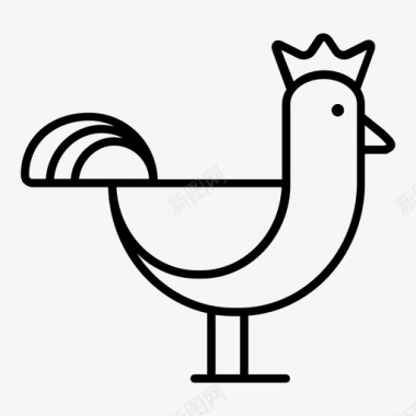 公鸡鸡中国图标图标