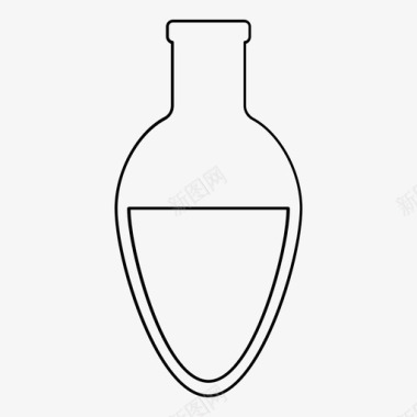 梨形烧瓶化学玻璃器皿图标图标