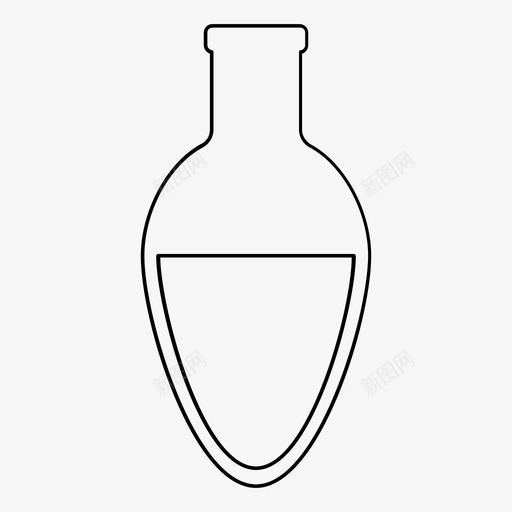 梨形烧瓶化学玻璃器皿图标svg_新图网 https://ixintu.com 化学 实验室 梨形烧瓶 玻璃器皿 研究