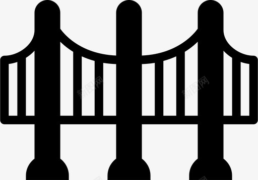 桥建筑城市图标图标