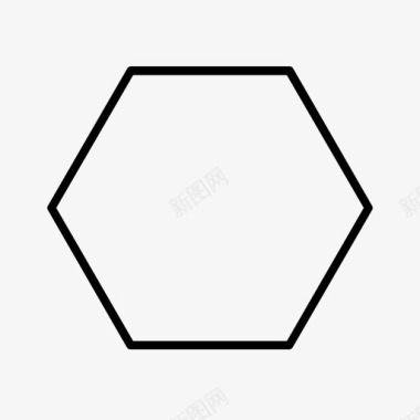 六边形形状几何图标图标