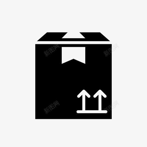 包装装箱交付图标svg_新图网 https://ixintu.com 交付 包装 易碎品 物流 直立 装箱 装运 装运字形
