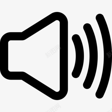 扬声器音量接口通用接口图标图标