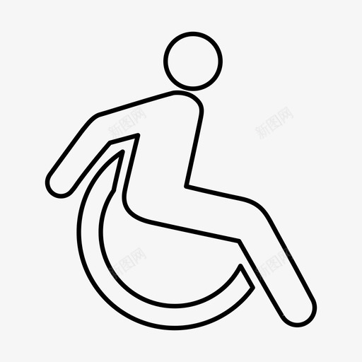 轮椅无障碍残疾人图标svg_新图网 https://ixintu.com 无障碍 残疾人 病人 瘫痪 轮椅