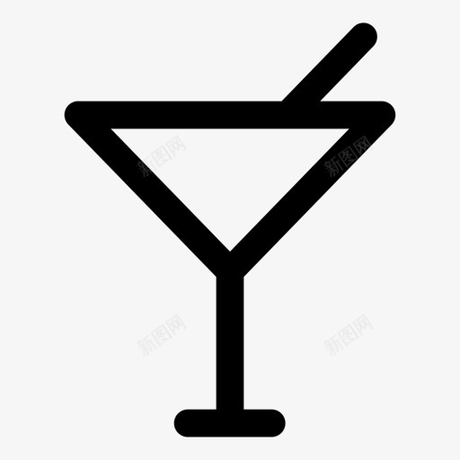 鸡尾酒杯子玻璃杯图标svg_新图网 https://ixintu.com 夏季饮料 杯子 热带饮料 玻璃杯 马提尼 鸡尾酒