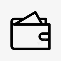 装满钱的钱包钱包现金收入图标高清图片