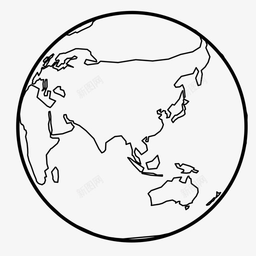地球亚洲地球位置图标svg_新图网 https://ixintu.com 世界 位置 地图 地球 地球亚洲 行星