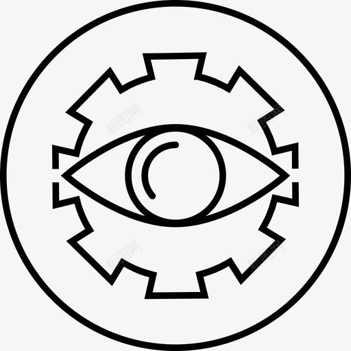 设置眼睛装备图标svg_新图网 https://ixintu.com 偏好 眼睛 网络开发 装备 视觉 设置