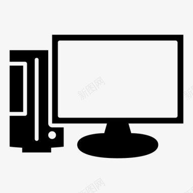 电脑台式机家用电脑图标图标