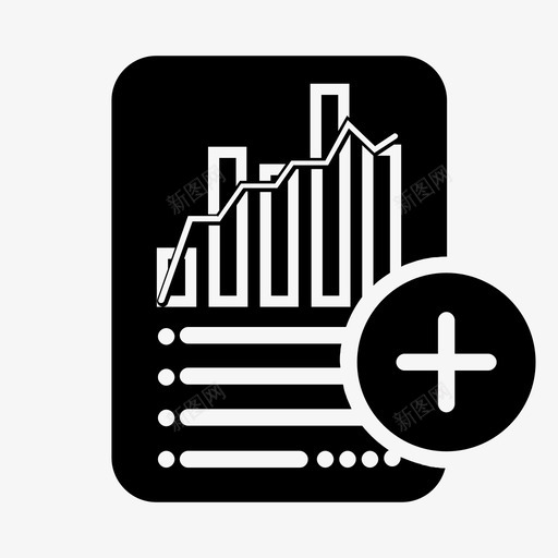 统计报表添加代数文档图标svg_新图网 https://ixintu.com 代数 加 文件 文档 统计报表添加