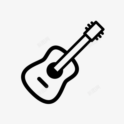 吉他原声吉他音乐图标svg_新图网 https://ixintu.com 乐器 原声吉他 吉他 声音 音乐