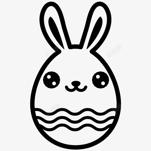 微笑兔子复活节图标svg_新图网 https://ixintu.com 兔子 复活节 复活节彩蛋兔子 彩蛋 微笑
