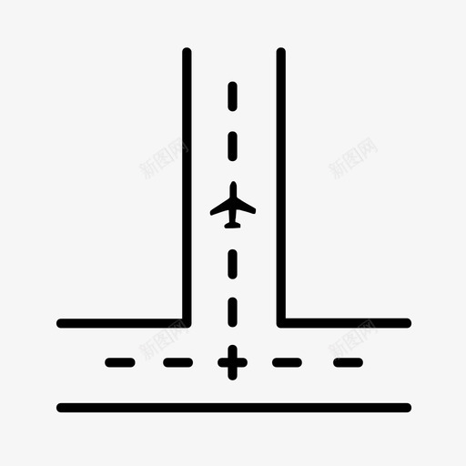 机场飞机航空图标svg_新图网 https://ixintu.com 机场 航空 跑道 飞机